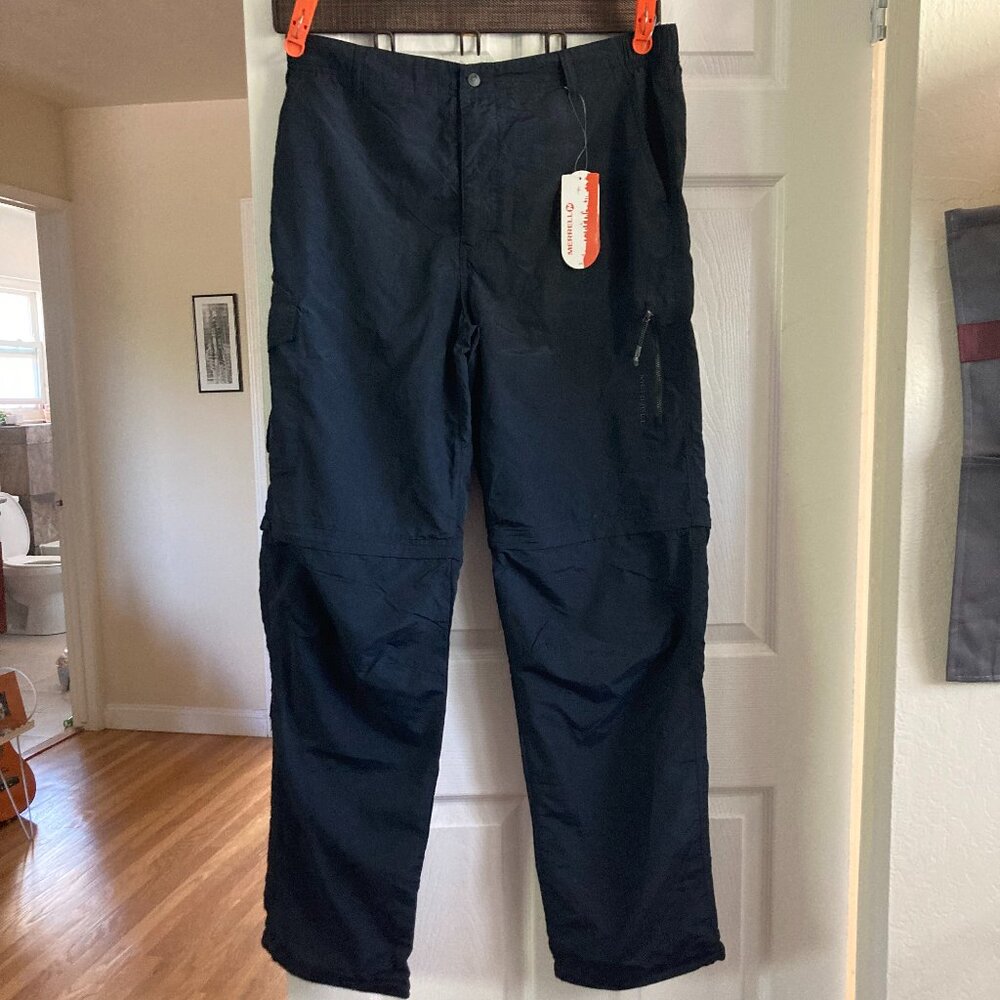 NWT Men's Merrell Black Ripstop Convertible Pant 40+ UPF